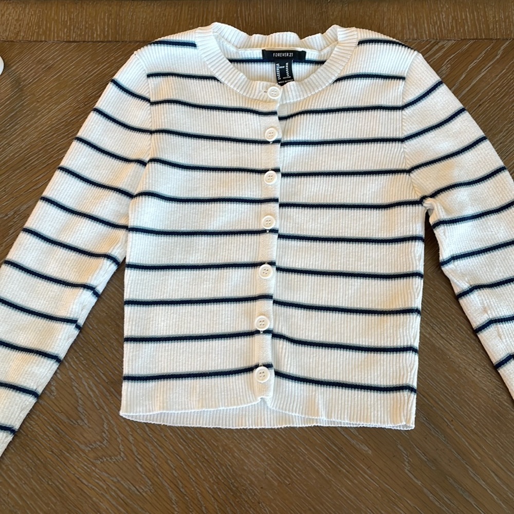 Forever 21 Button Down Ribbed Sweater - Picture 6 of 6